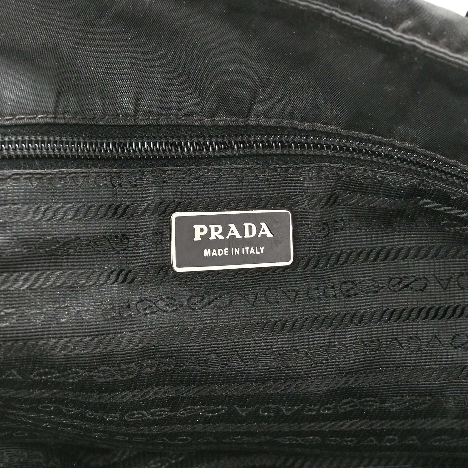 Prada Nylon Vela Drawstring Shopping Tote Black 5 of 9