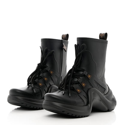 Louis Vuitton Mat Rubber Monogram LV Archlight Sneaker Boots 37 Black 3 of 11