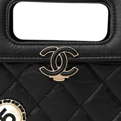 Chanel Aged Calfskin Charms Flap Bag Black 10 of 11