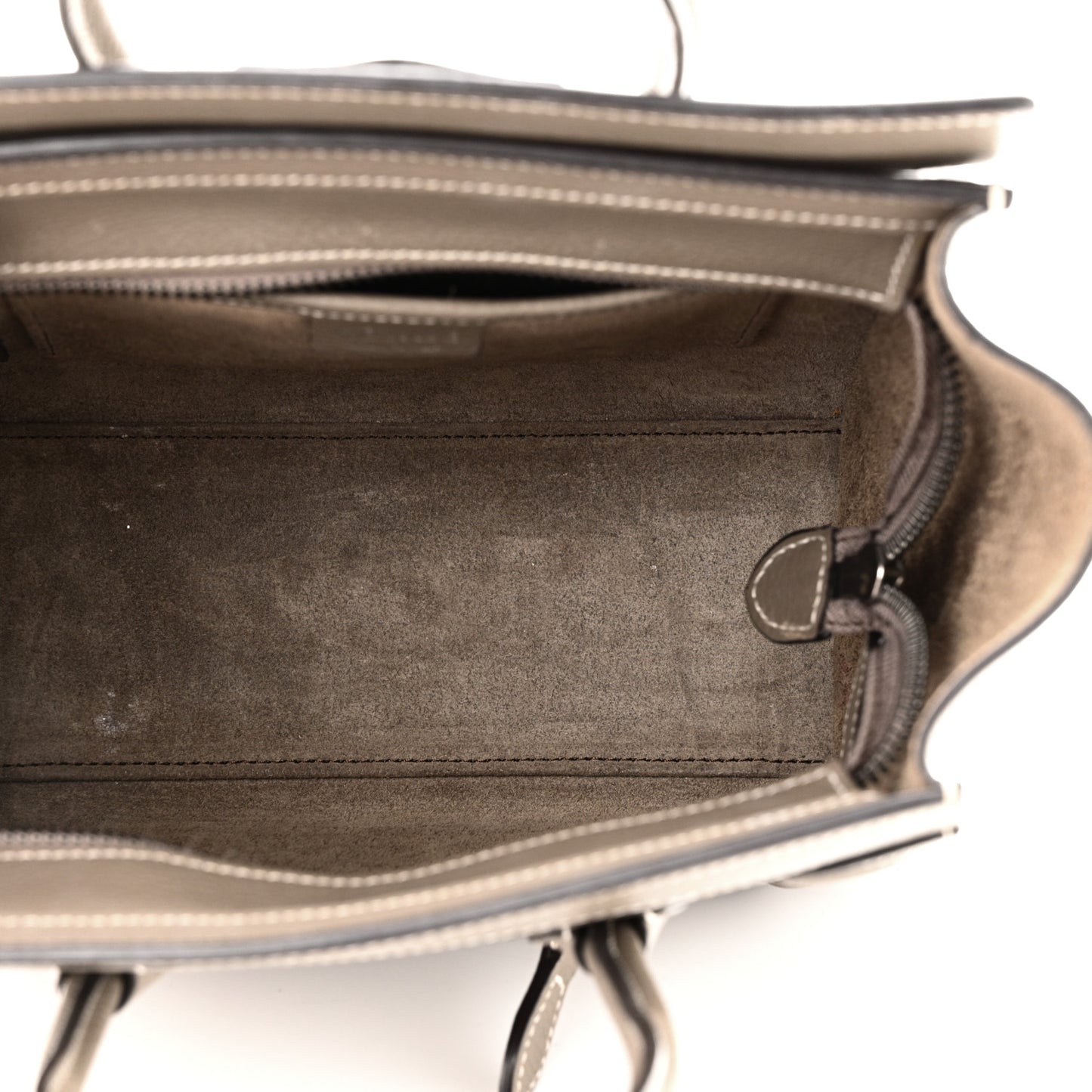 Drummed Calfskin Nano Luggage Souris