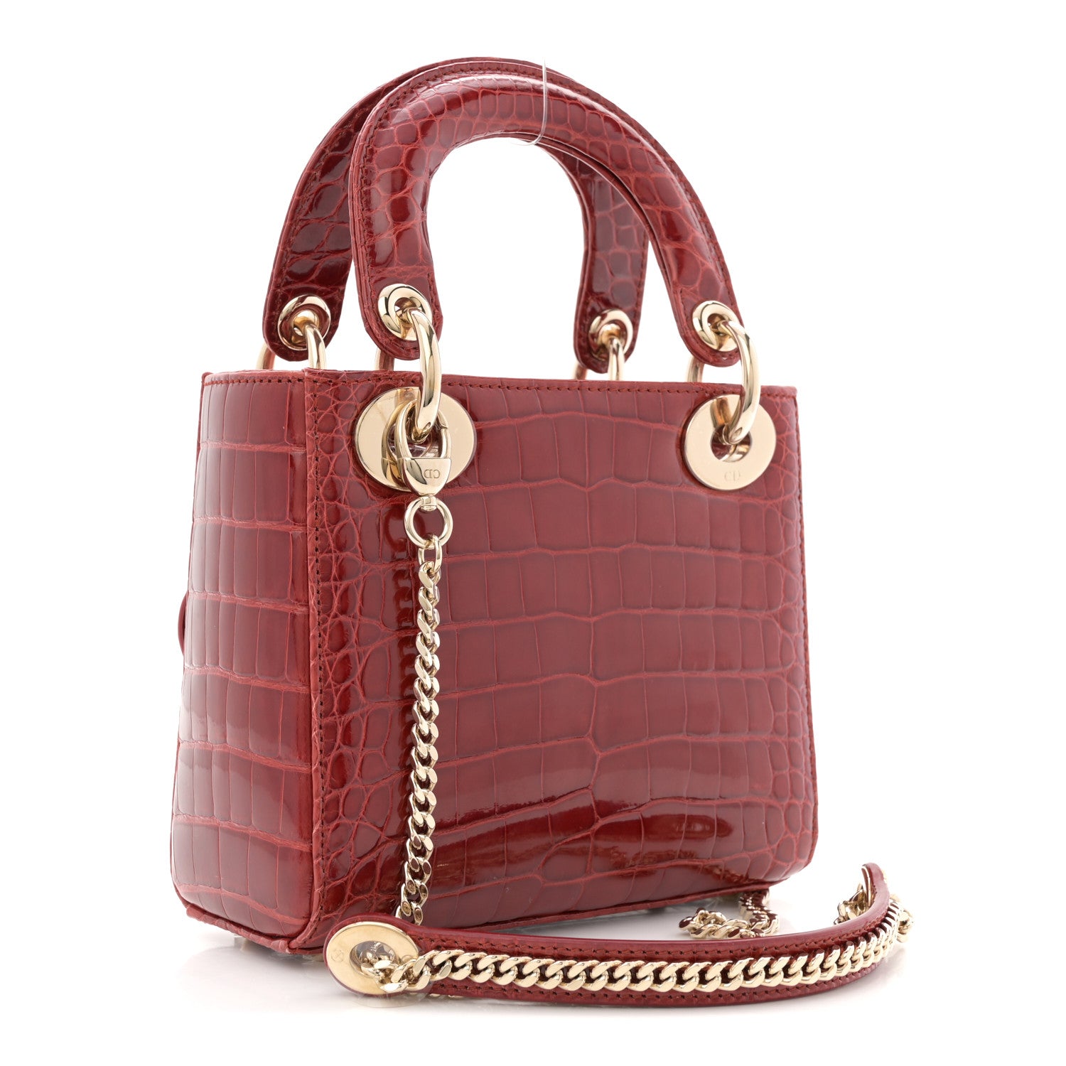 Christian Dior Alligator Mini Lady Dior Red 3 of 10