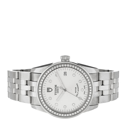 TUDOR Stainless Steel Diamond Bezel 36mm Glamour Date Automatic Watch Silver 55020 2 of 5