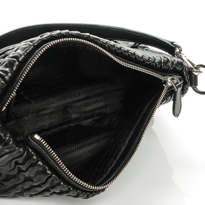 Prada Nappa Drapes Shoulder Bag Nero Black 5 of 7