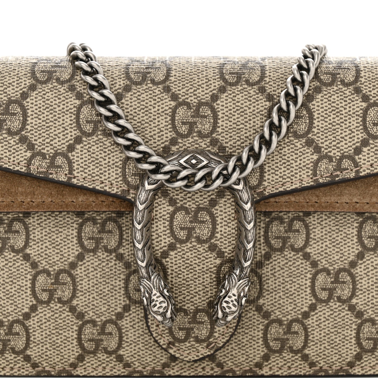 GG Supreme Monogram Super Mini Dionysus Shoulder Bag Taupe