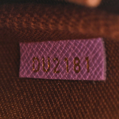 Louis Vuitton Damier Ebene Illustre Mini Pochette Accessories Violet 7 of 11