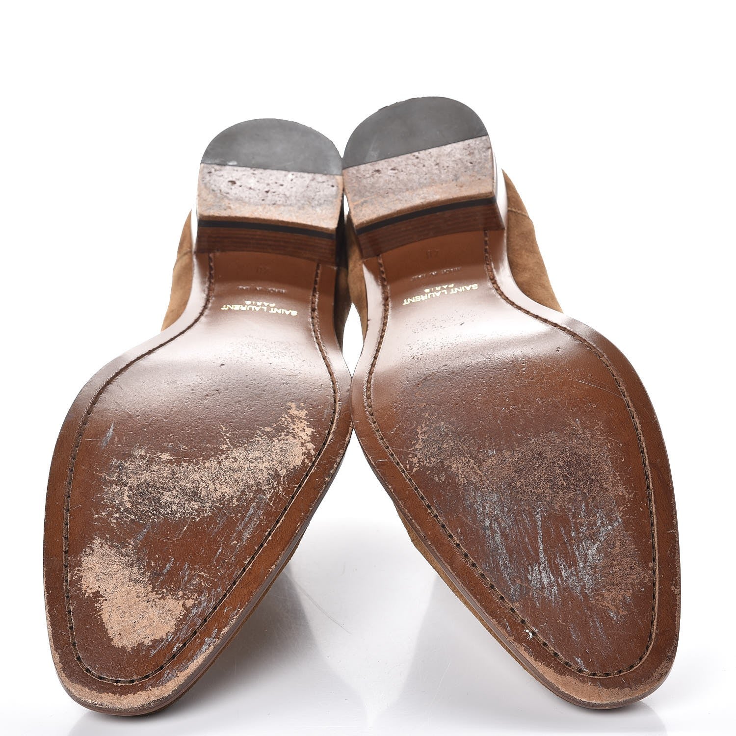 Saint Laurent Mens Suede Wyatt Chelsea Boots 48 Brown 7 of 13