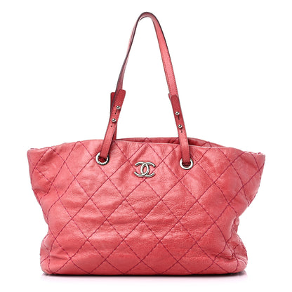 Chanel Glazed Calfskin Large On The Road Tote Pink 1 of 16
