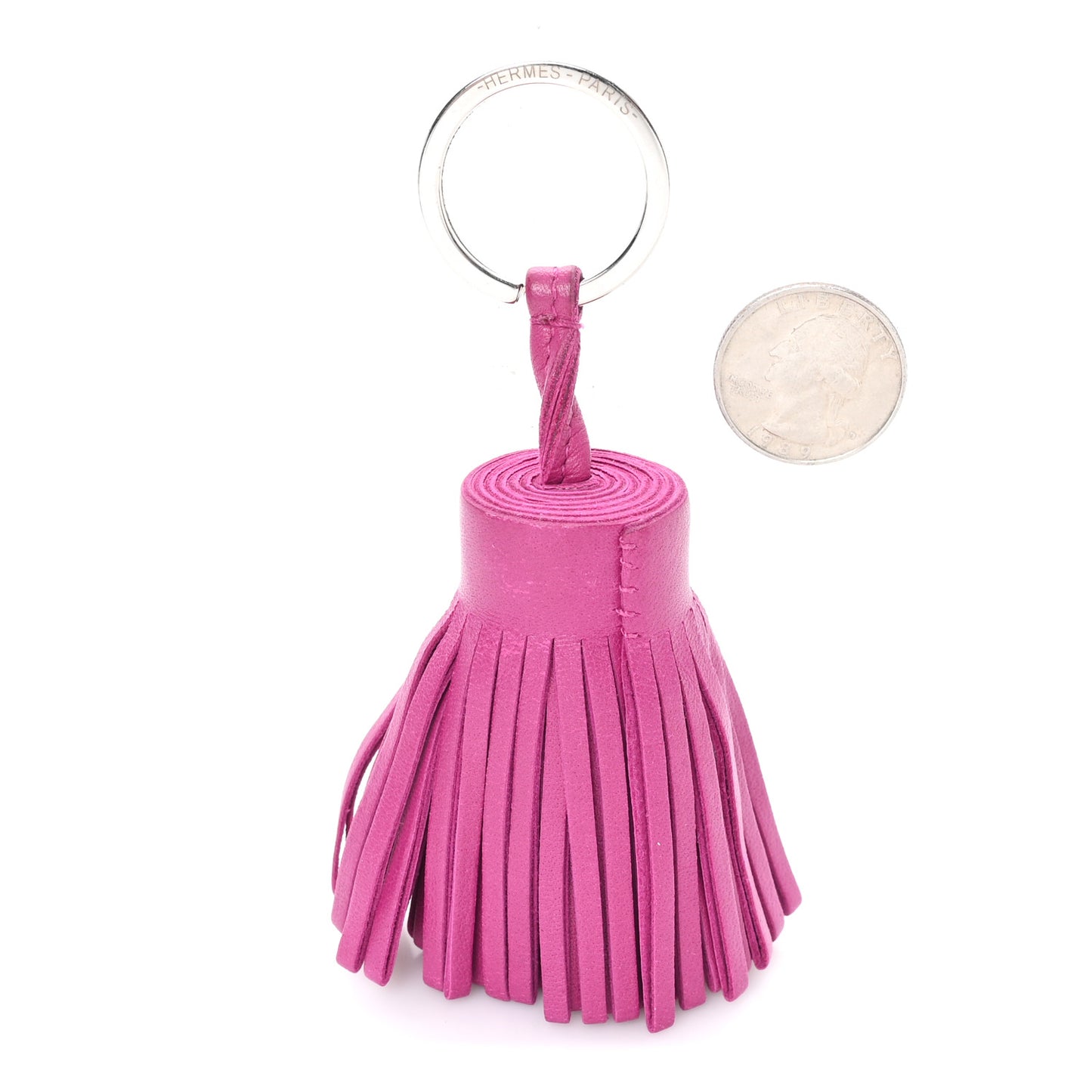 Lambskin Carmen Tassel Key Holder Rose Pourpre