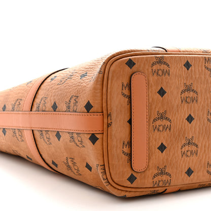MCM Visetos Medium Delmy Shopper Tote Cognac 9 of 10
