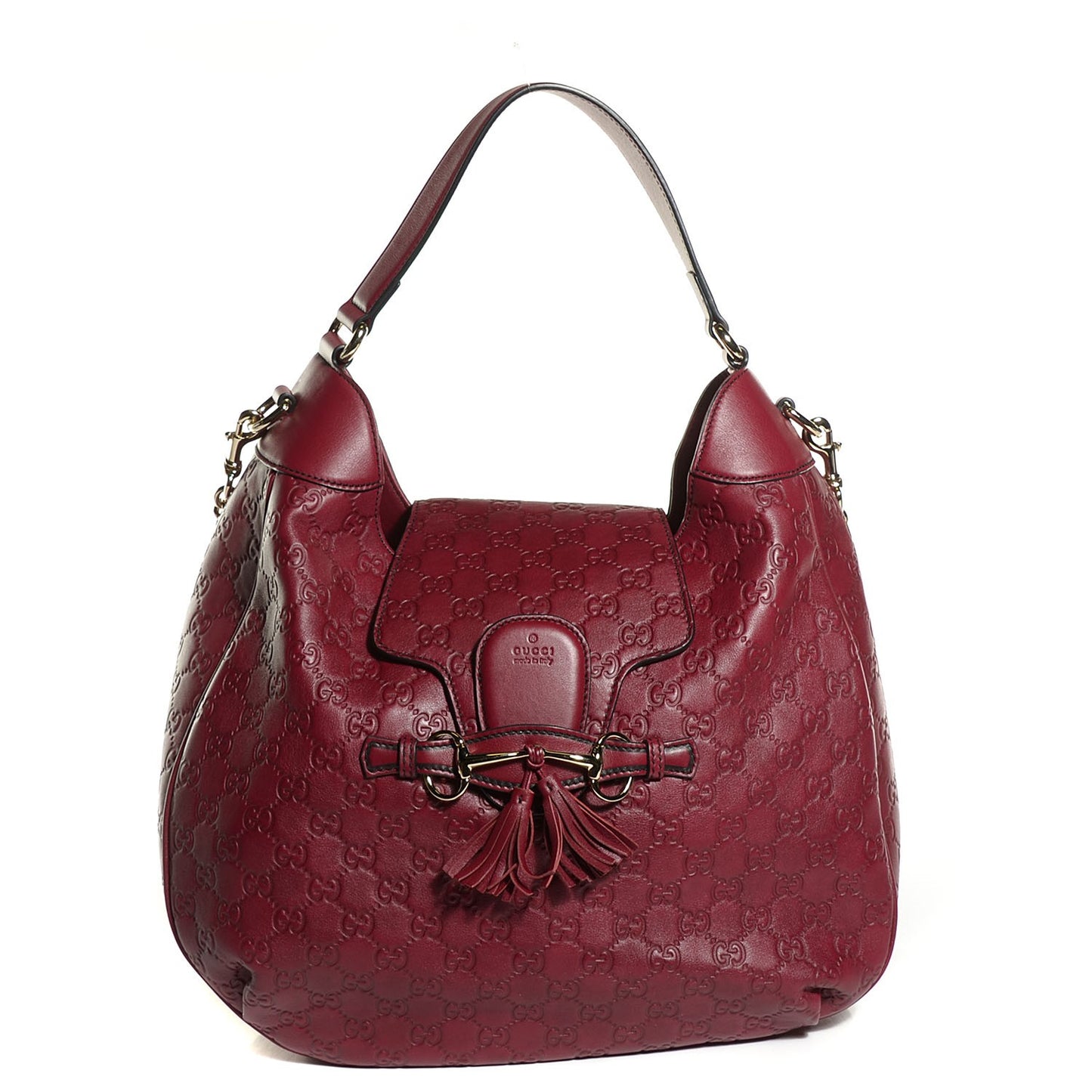 Soft Guccissima Medium Emily Hobo Classic Ruby