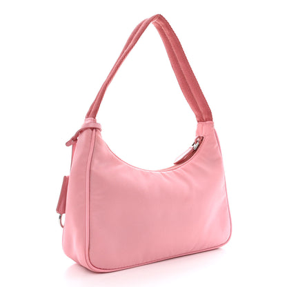 Prada Tessuto Nylon Saffiano Mini Re-Edition 2000 Bag Rosa 3 of 11