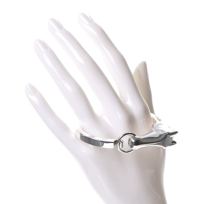 Hermes Sterling Silver PM Galop Bracelet LG 2 of 7