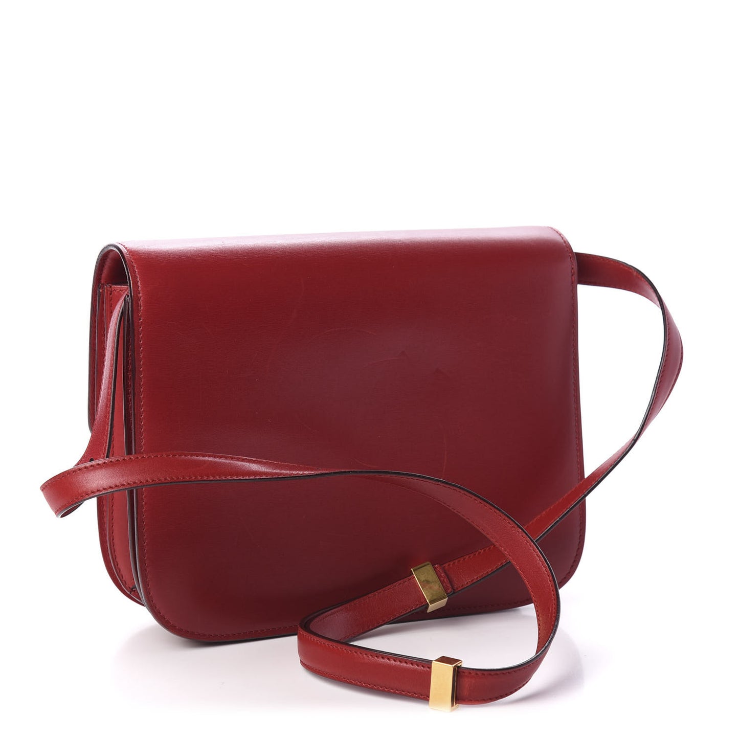 Box Calfskin Medium Classic Box Flap Bag Red