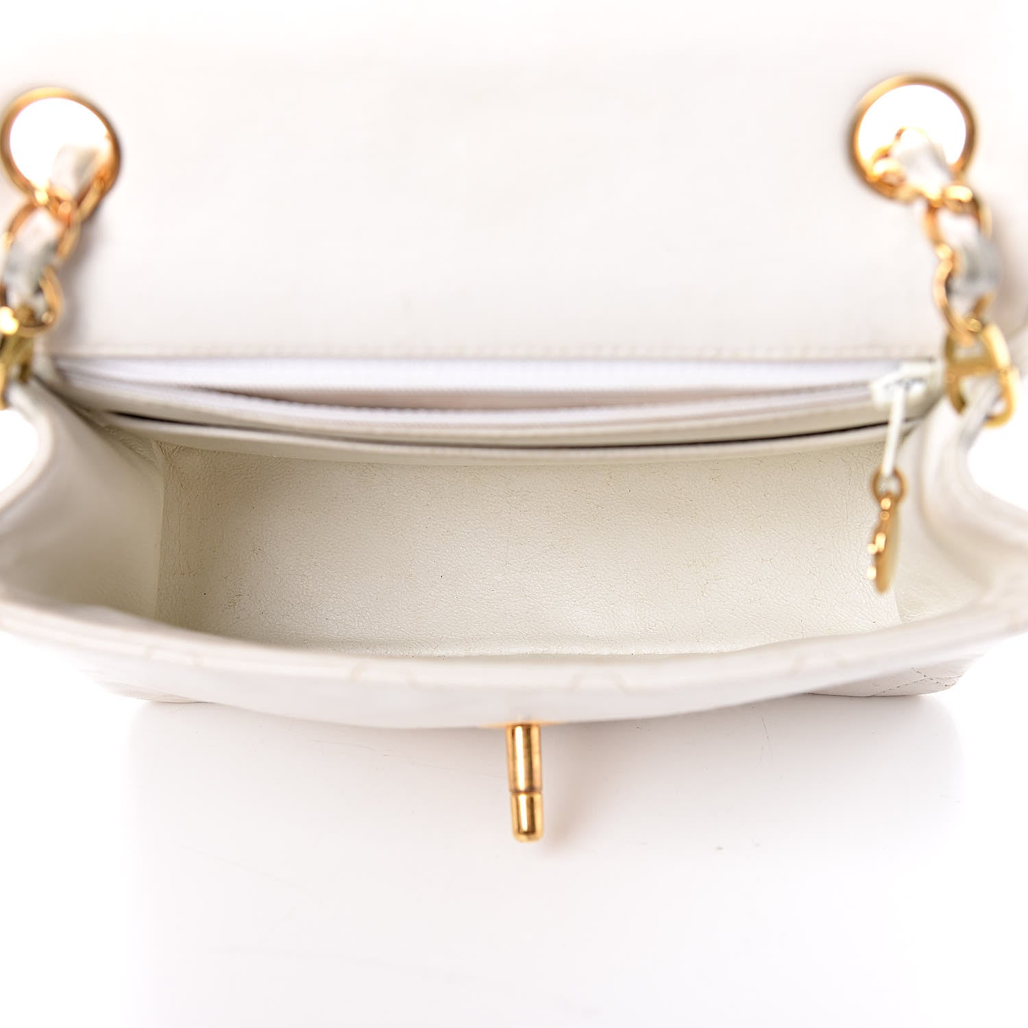 Chanel Lambskin Quilted Mini Square Flap White 5 of 18
