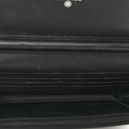 Chanel Patent Quilted Wallet On Chain WOC Black 4 of 9