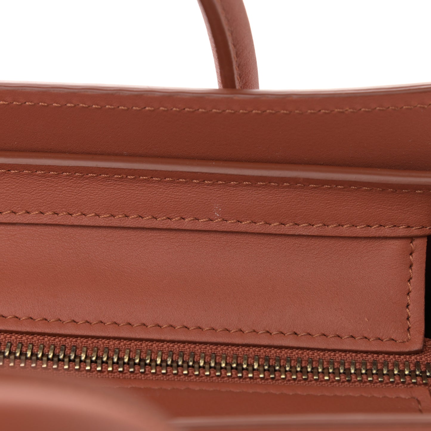 Smooth Calfskin Nano Luggage Terracotta