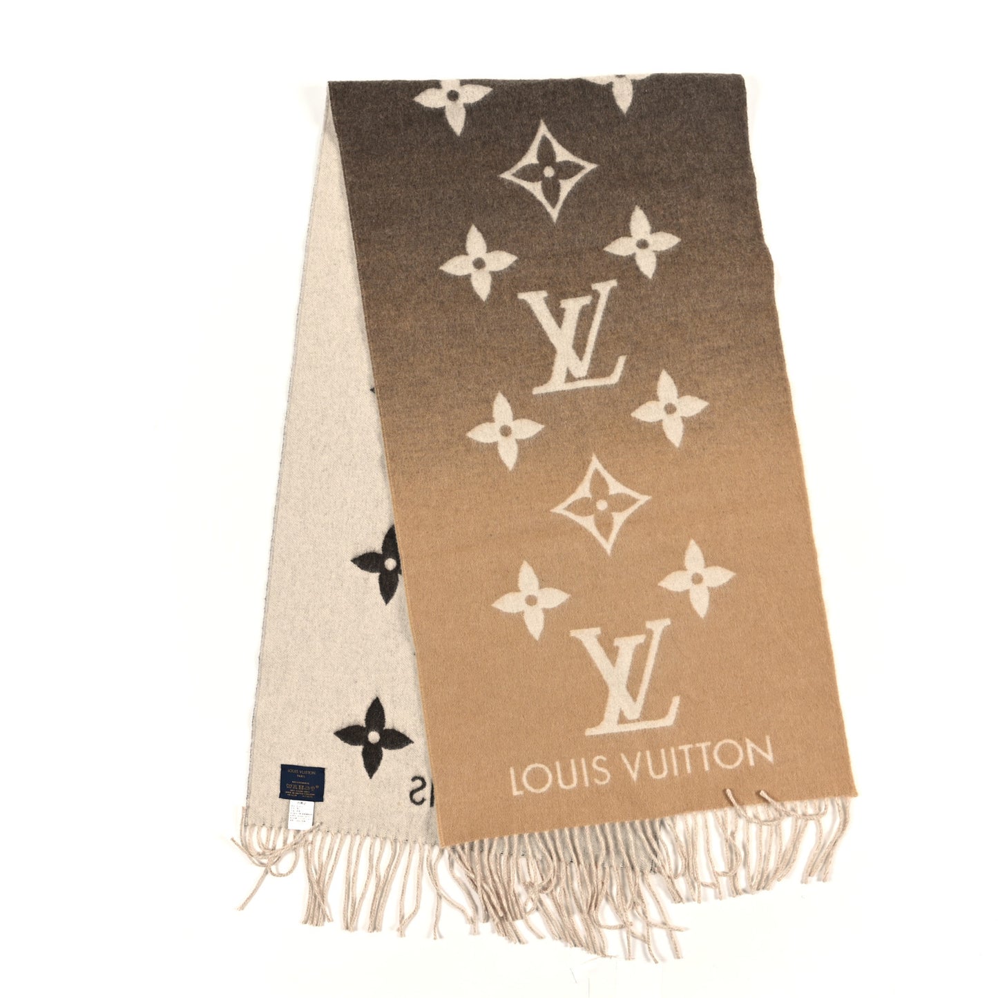Cashmere Monogram Reykjavik Scarf Beige
