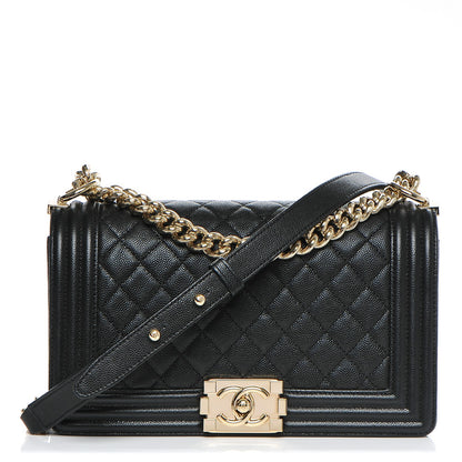 Chanel Caviar Quilted Medium Boy Flap Black 1 of 7
