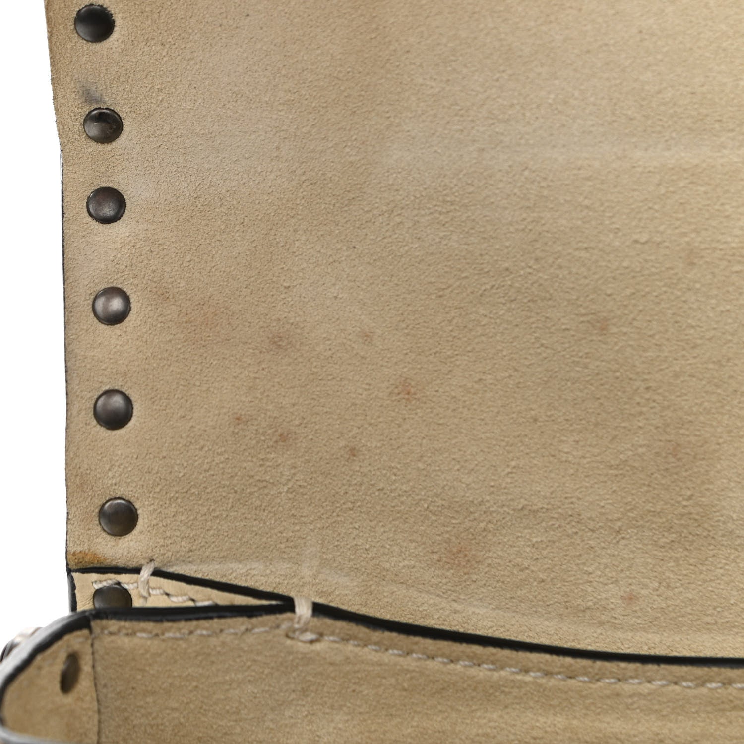 Valentino Garavani Pebbled Calfskin Onyx Medium Guitar Strap Rockstud Rolling Flap Saddle Bag Ivory 11 of 14
