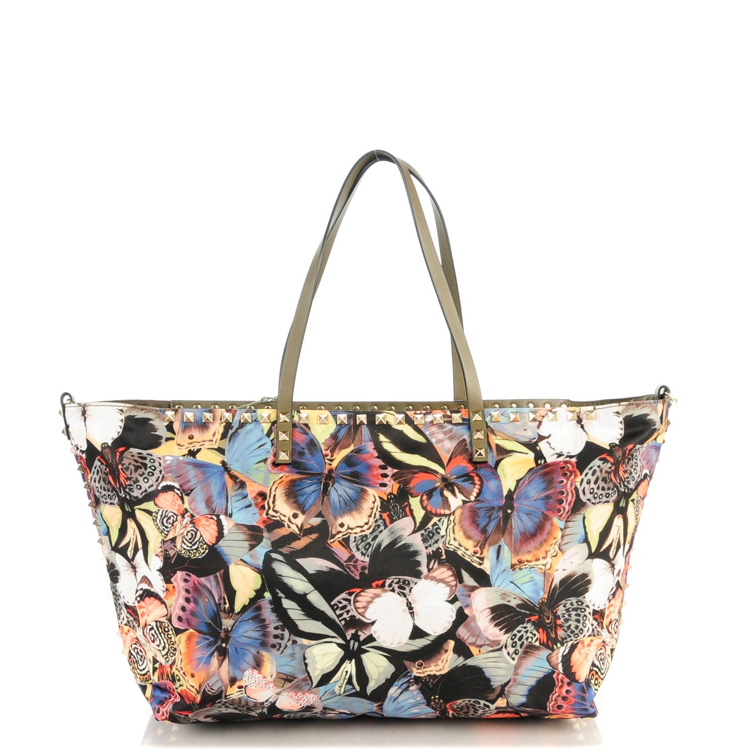 Valentino Garavani Nylon Camubutterfly Rockstud Crossbody Tote Multicolor 1 of 6