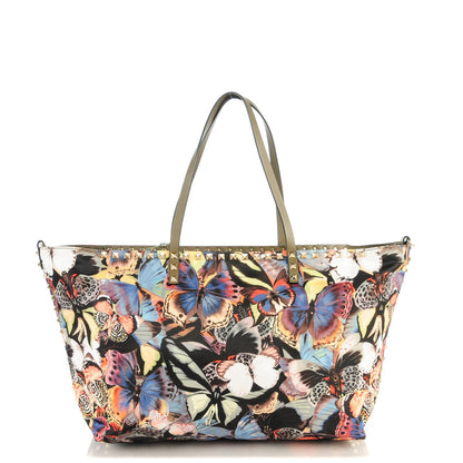 Valentino Garavani Nylon Camubutterfly Rockstud Crossbody Tote Multicolor 1 of 6