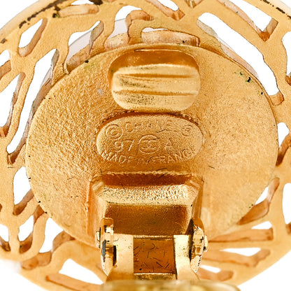 Chanel Pearl CC Clip On Earrings Gold 4 of 5