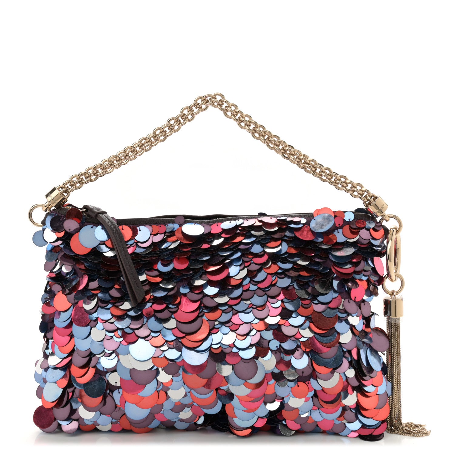 Jimmy Choo Sequin Maxi Callie Embroidery Bag Raspberry Mix 1 of 10
