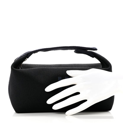 Hermes Canvas Small Bride-A-Brac Pouch Black Bleu Nuit 2 of 7