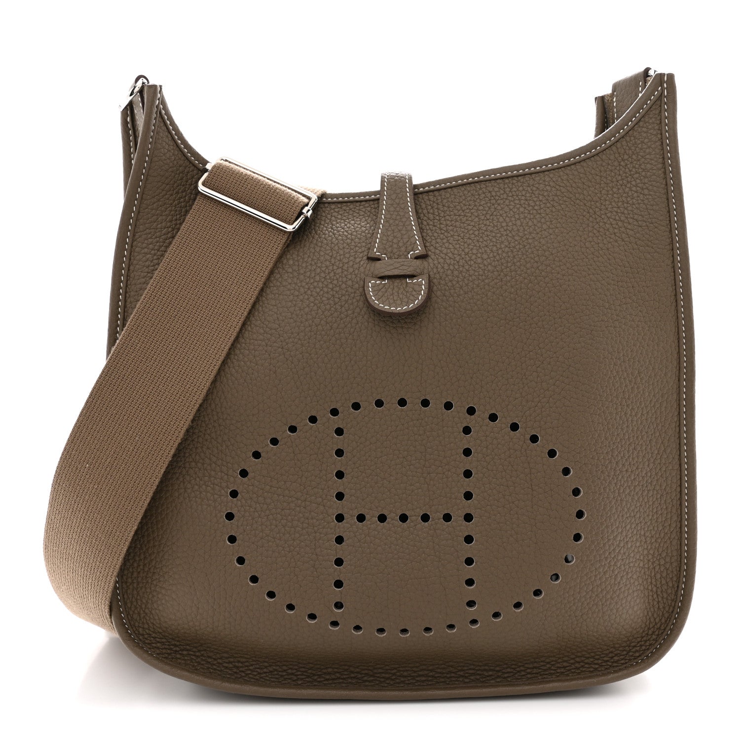 Hermes Taurillon Clemence Evelyne III PM Etoupe 1 of 12