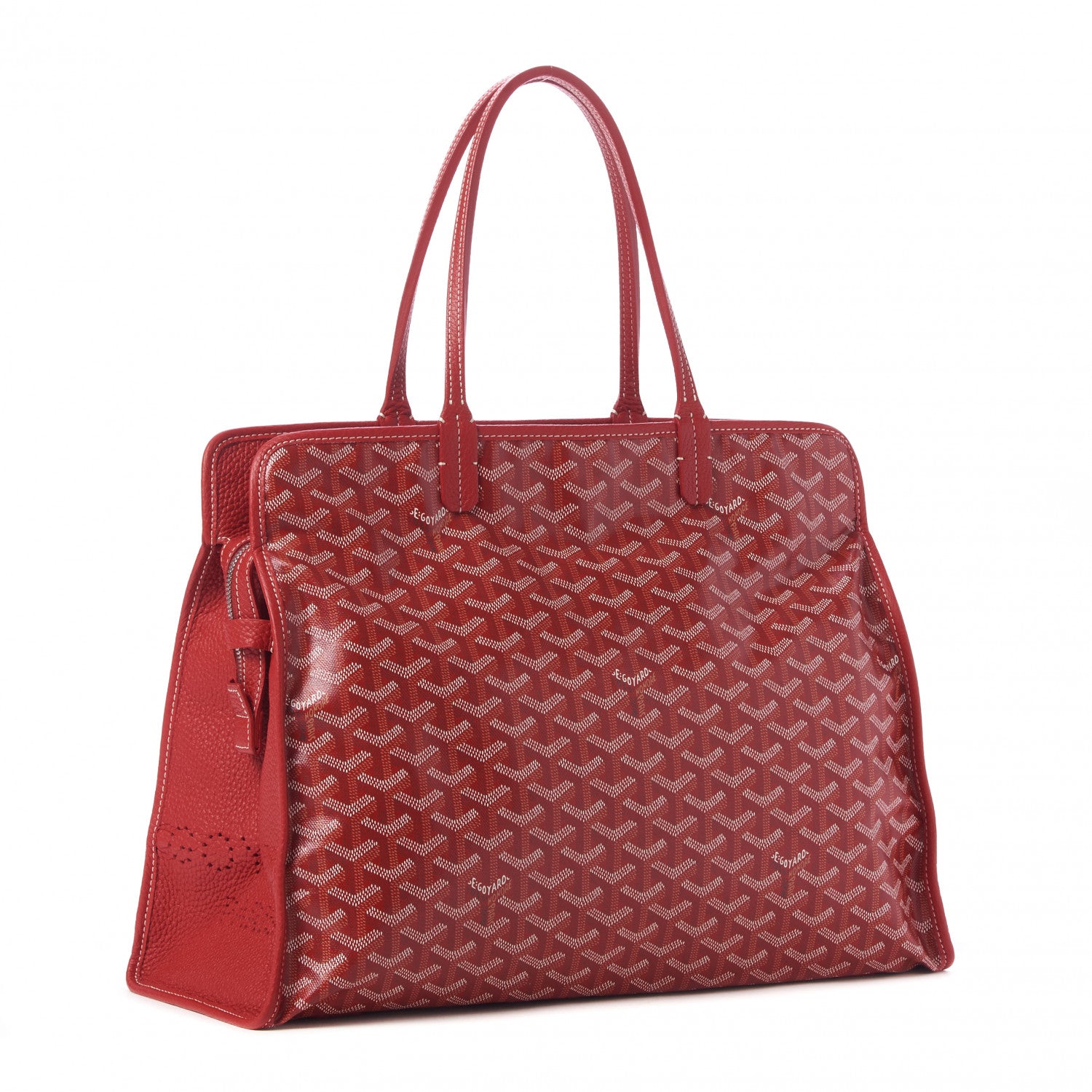 Goyard Goyardine Sac Hardy Pet Carrier PM Red 4 of 9