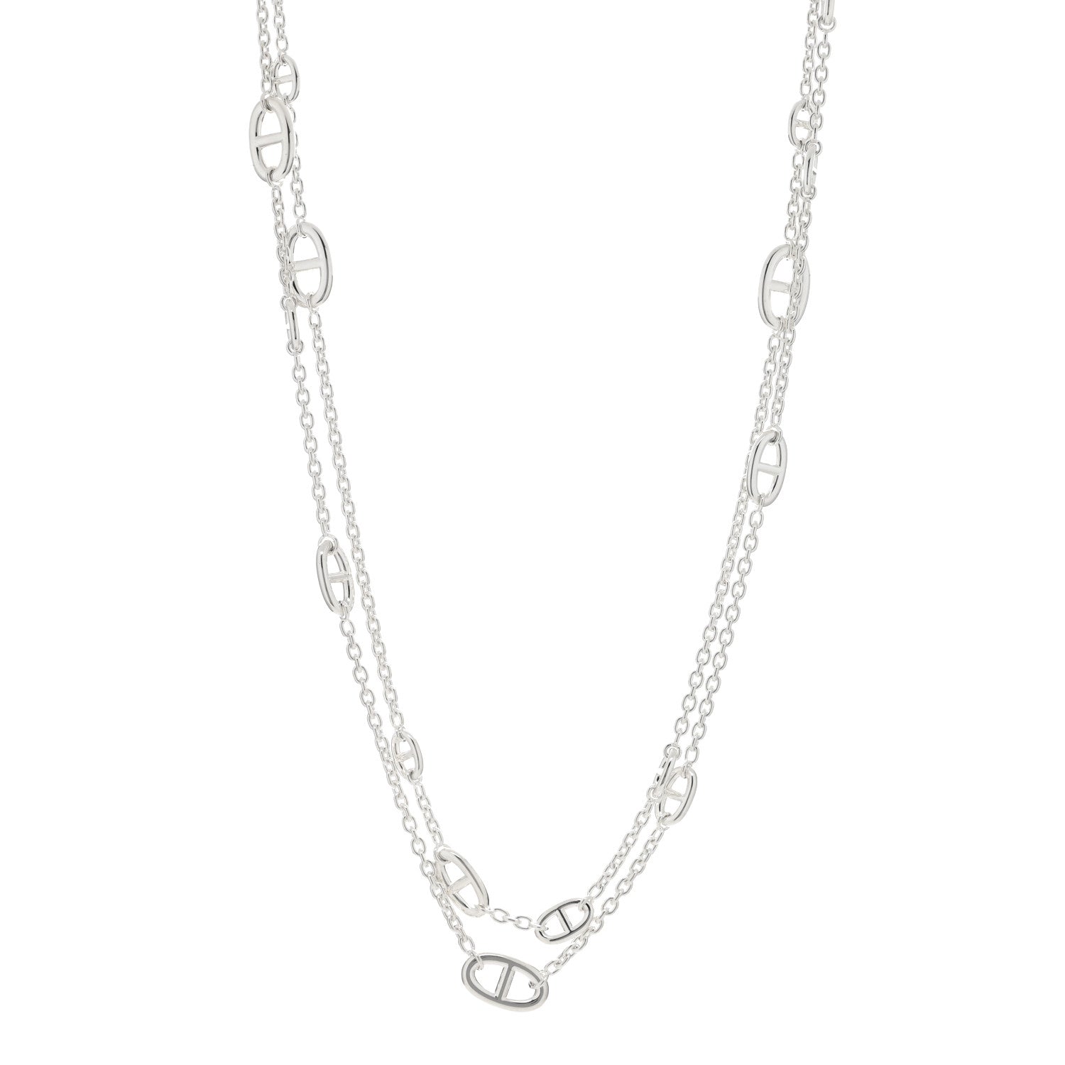Hermes Sterling Silver Farandole Necklace 160 1 of 3