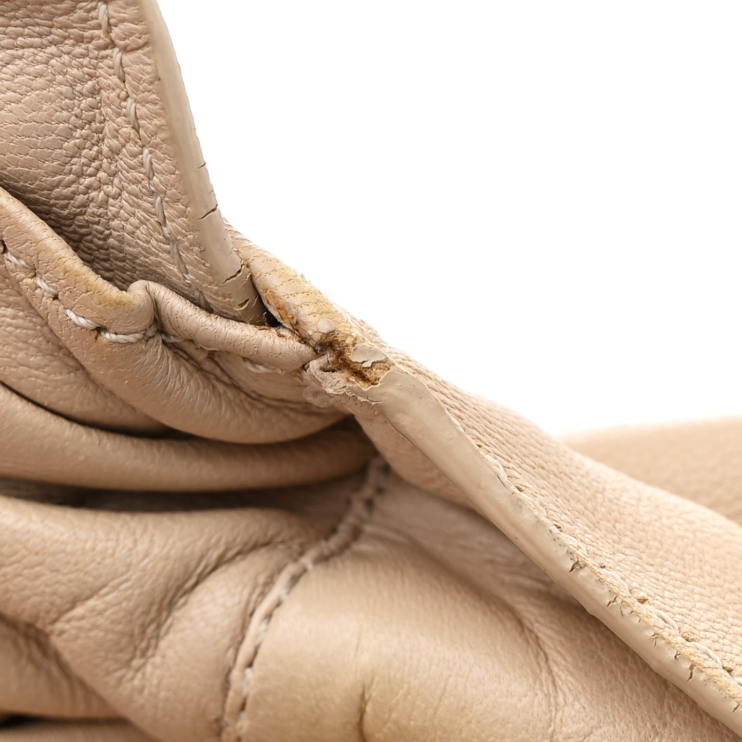 Calfskin Medium Double Circle Bag Eggshell