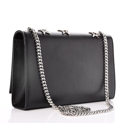 Saint Laurent Calfskin Crystal Star Medium Monogram Kate Satchel Black 3 of 9