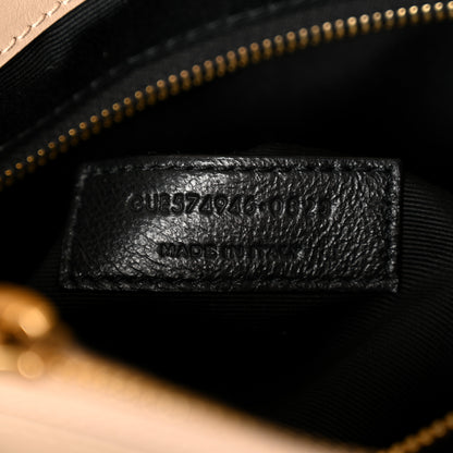 Saint Laurent Calfskin Y Quilted Monogram Medium Loulou Chain Satchel Dark Beige 7 of 11