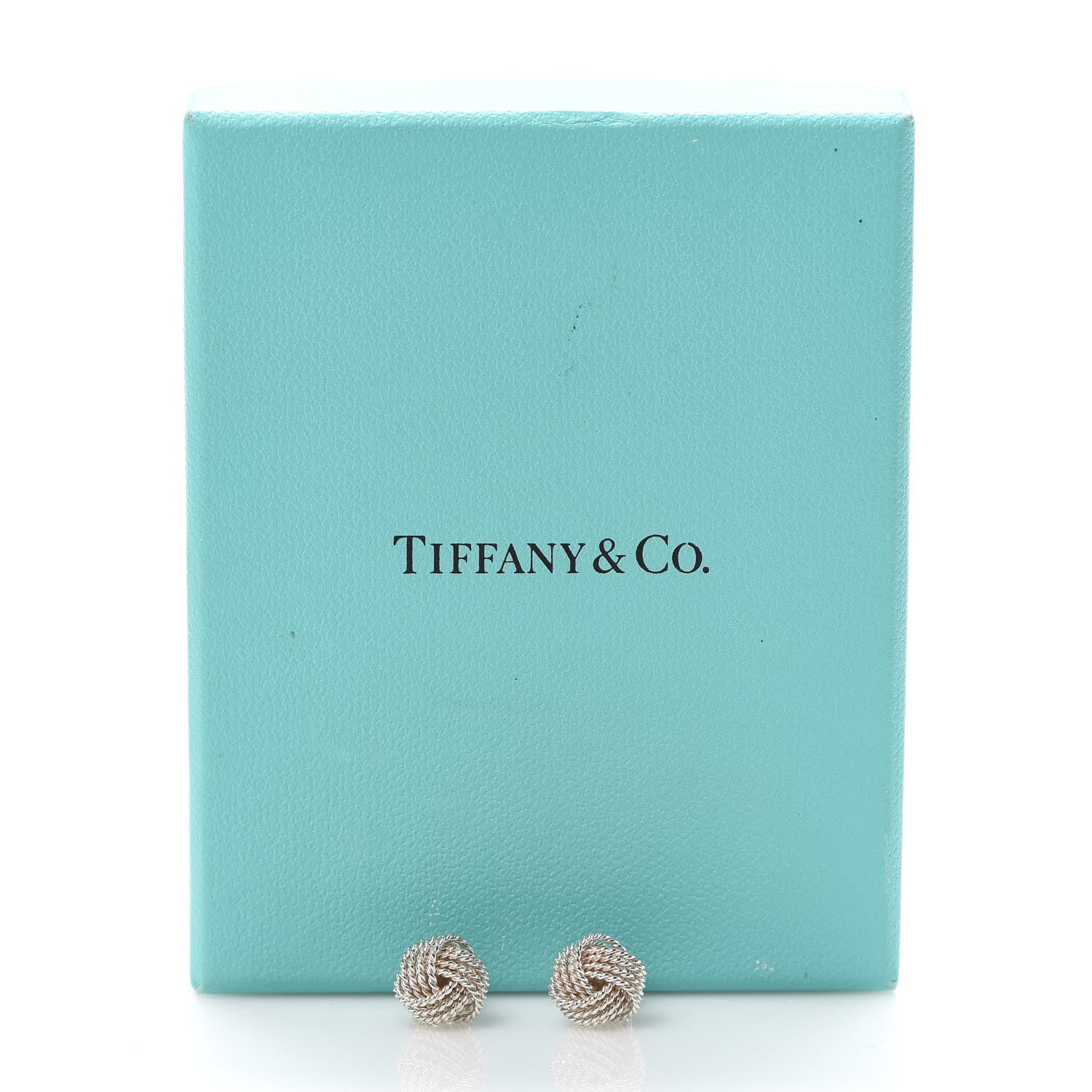 Tiffany Sterling Silver Twist Knot Earrings 5 of 5