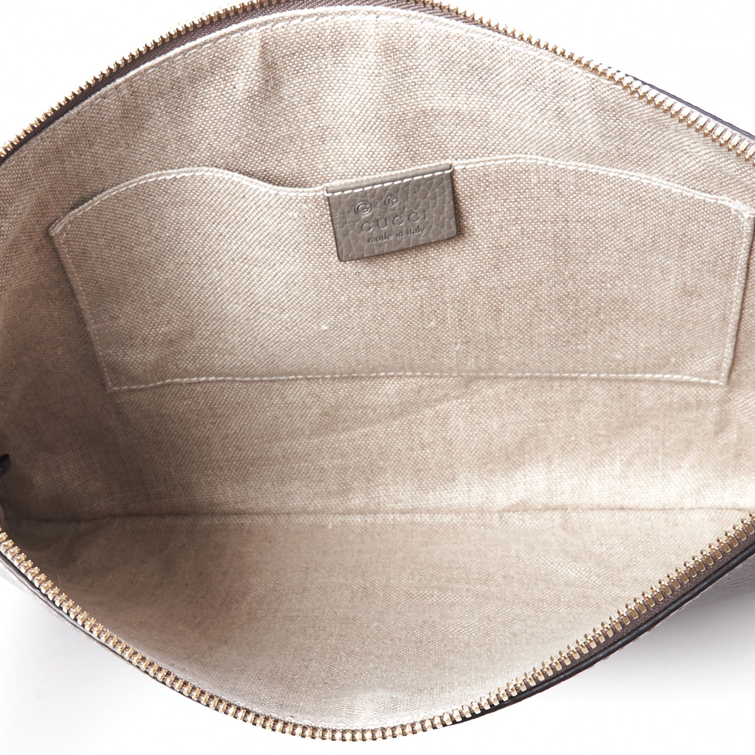 Gucci Calfskin Large Bamboo Clutch Grey 7 of 9