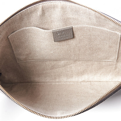 Gucci Calfskin Large Bamboo Clutch Grey 7 of 9