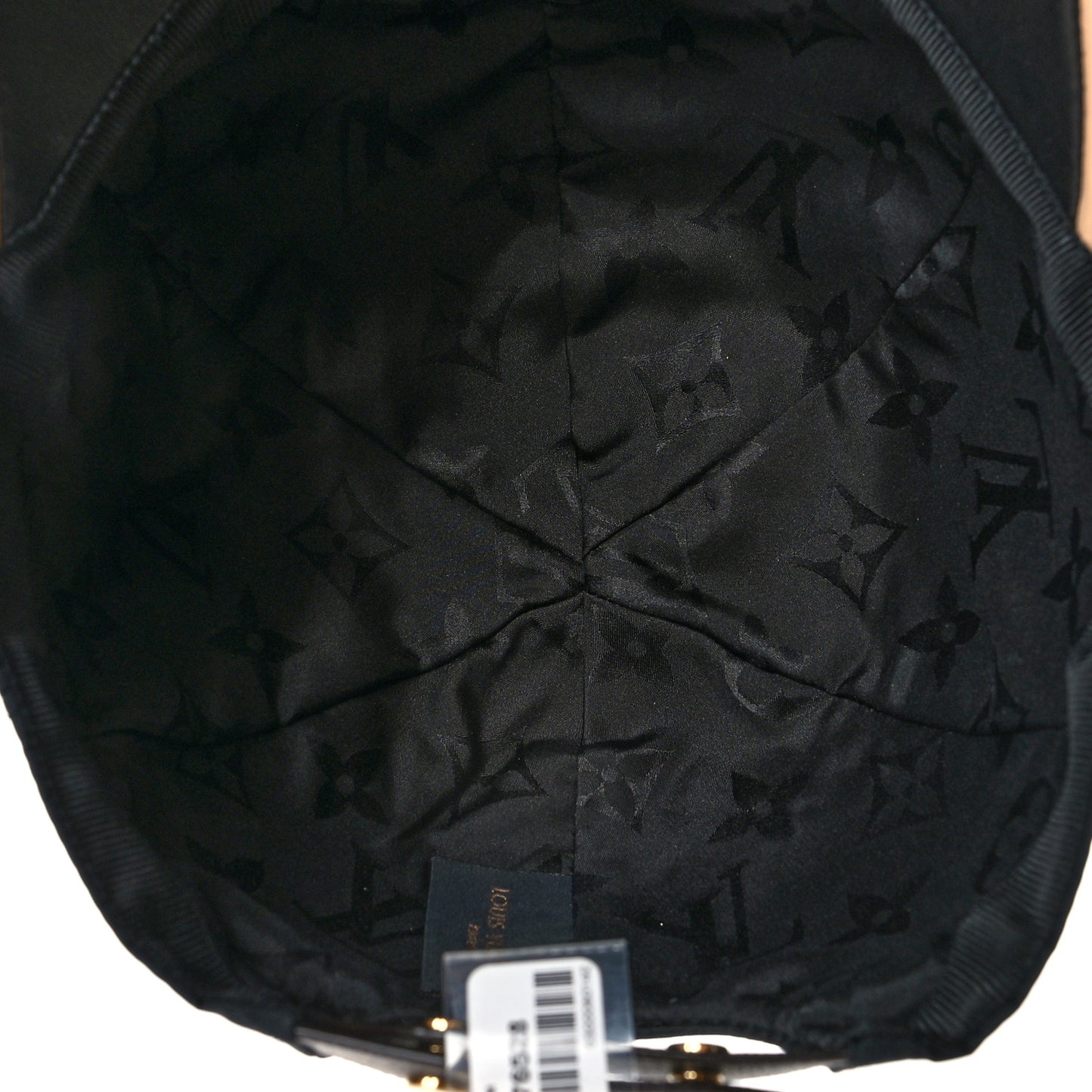 Polyester Silk Monogram LV Get Ready Cap M Black