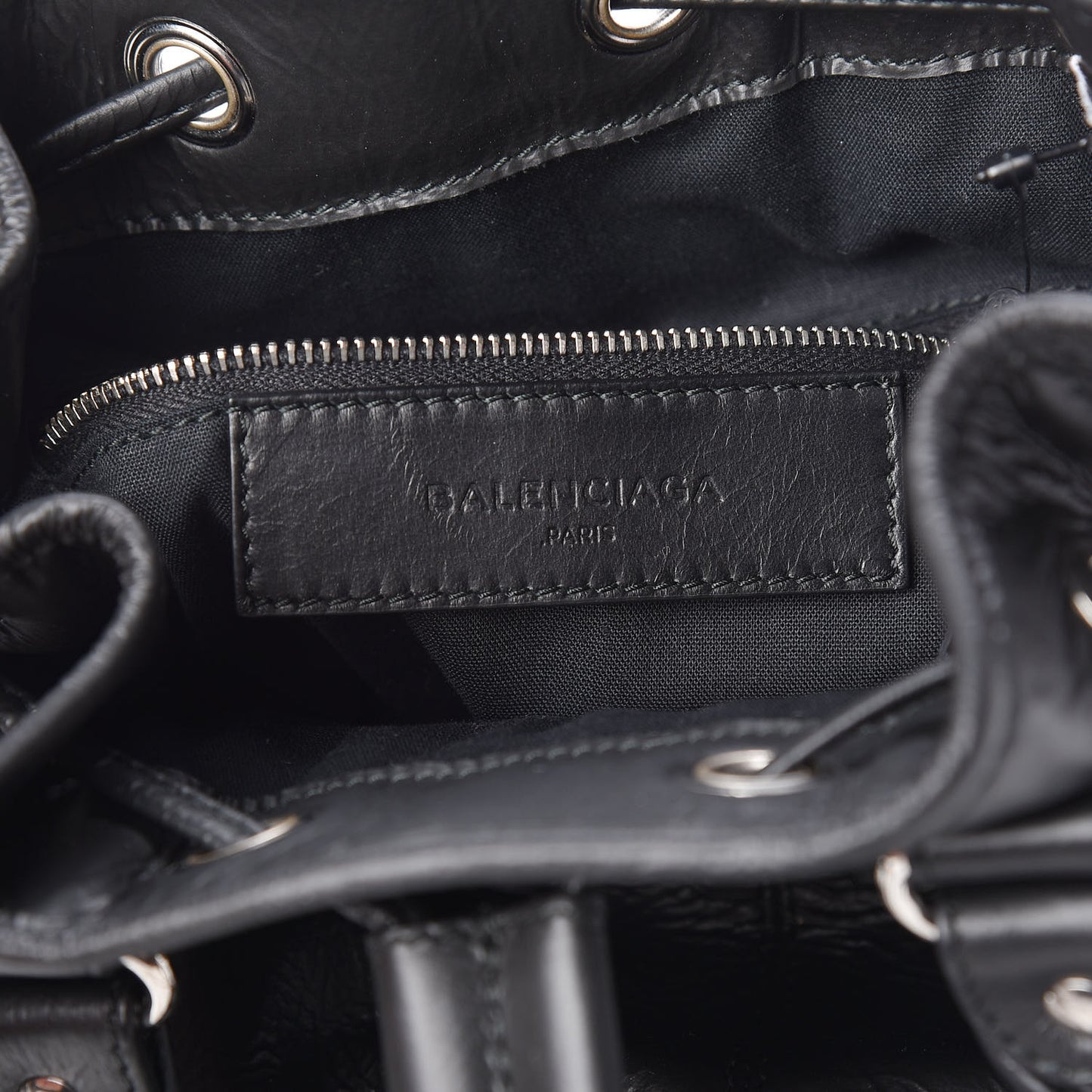 Matte Goatskin Rubber Covered Classic Hardware Mini Pompon Black