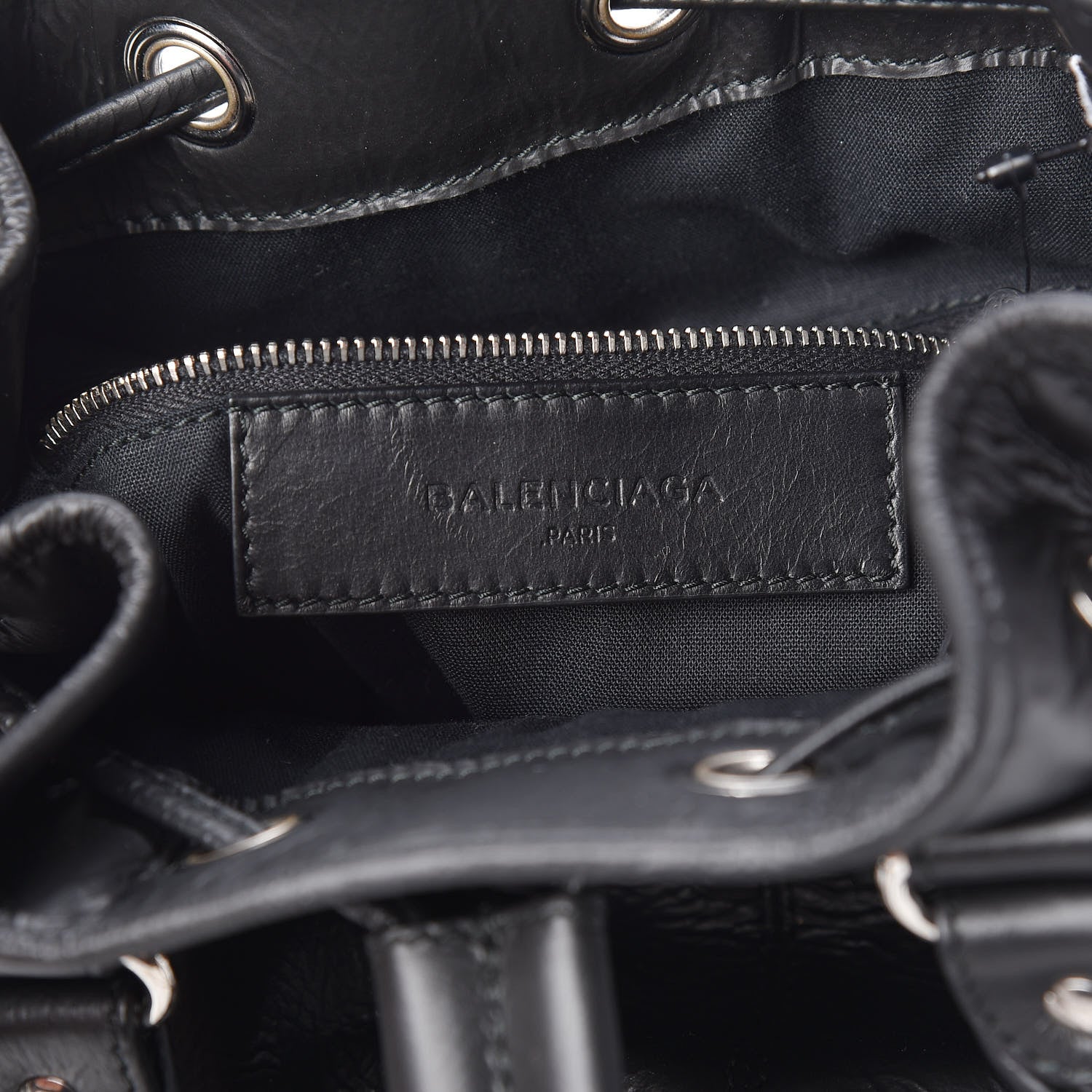 Balenciaga Matte Goatskin Rubber Covered Classic Hardware Mini Pompon Black 6 of 9