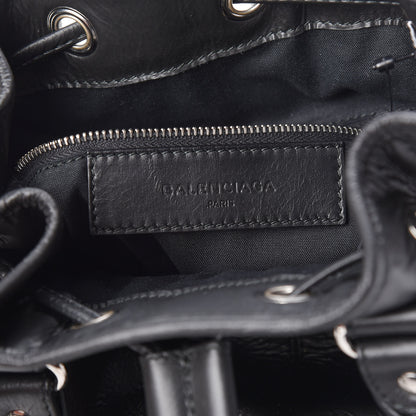 Balenciaga Matte Goatskin Rubber Covered Classic Hardware Mini Pompon Black 6 of 9