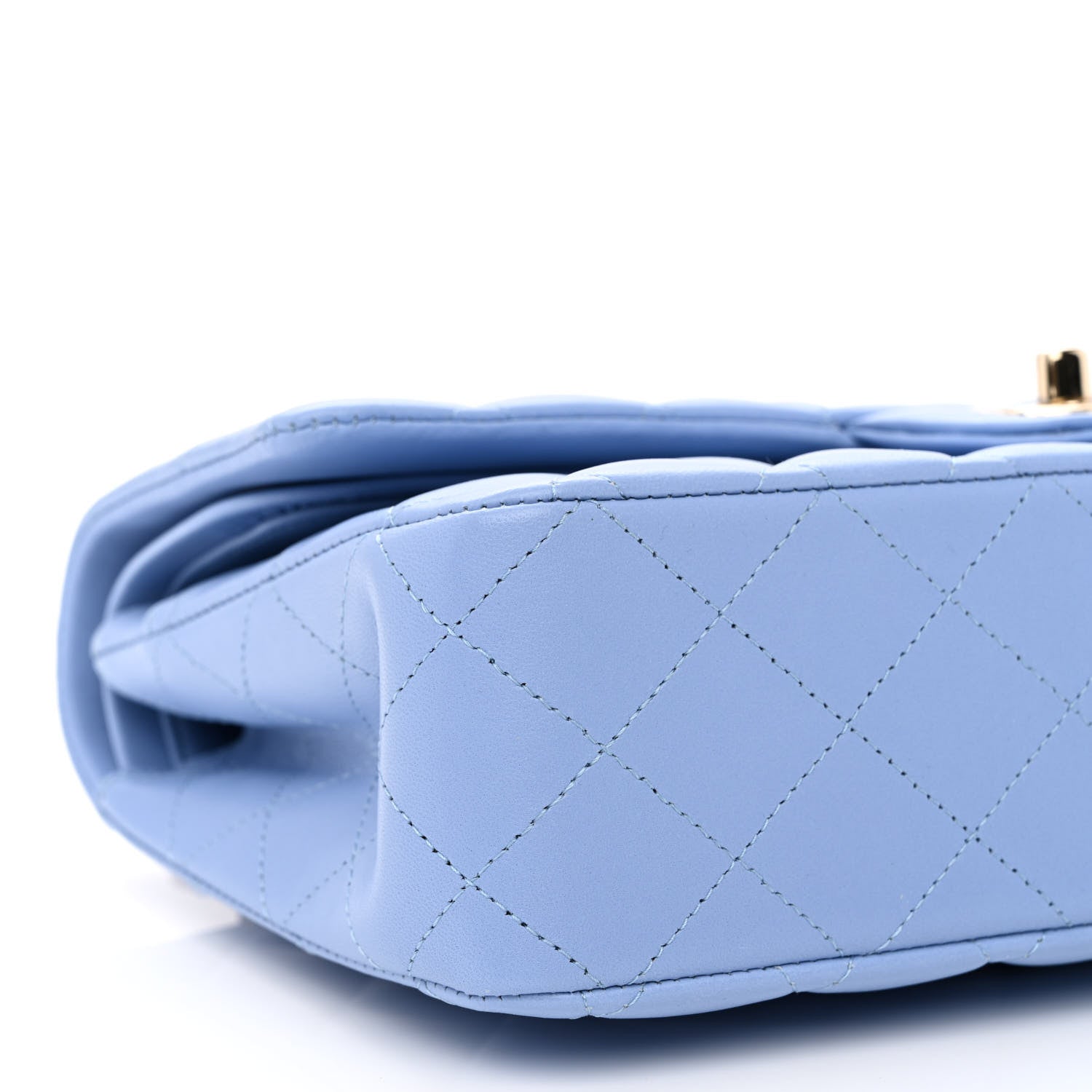 Chanel Lambskin Quilted Medium Double Flap Light Blue 8 of 10