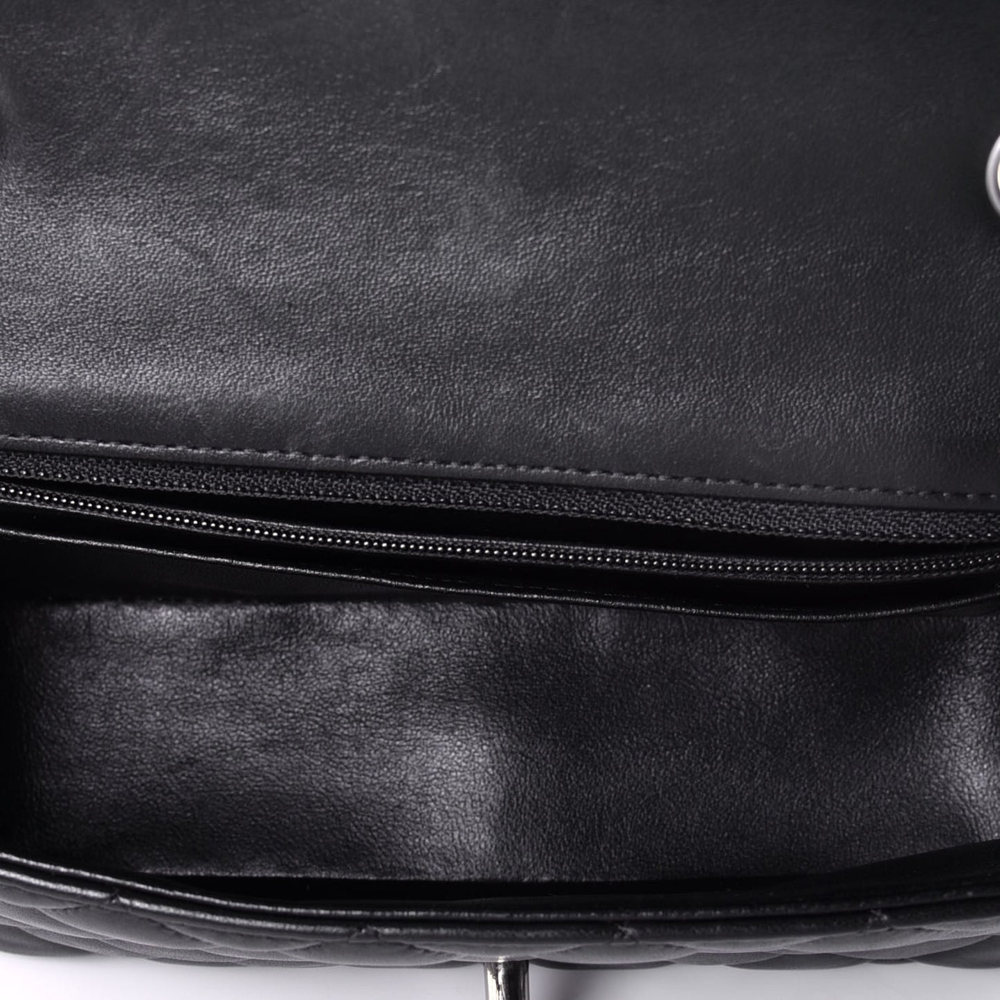 Lambskin Quilted Mini Rectangular Flap Black