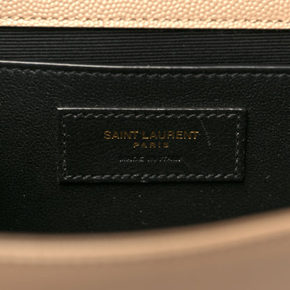 Saint Laurent Grain De Poudre Medium Monogram Kate Satchel Dark Beige 6 of 10