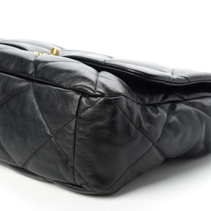Chanel Lambskin Quilted Maxi Chanel 19 Flap Black 7 of 10