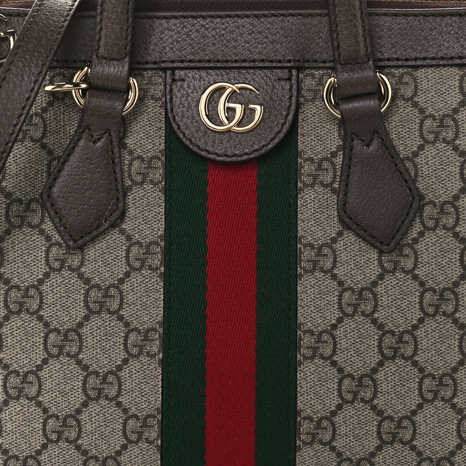 Gucci GG Supreme Monogram Small Ophidia Tote Bag Brown 9 of 13