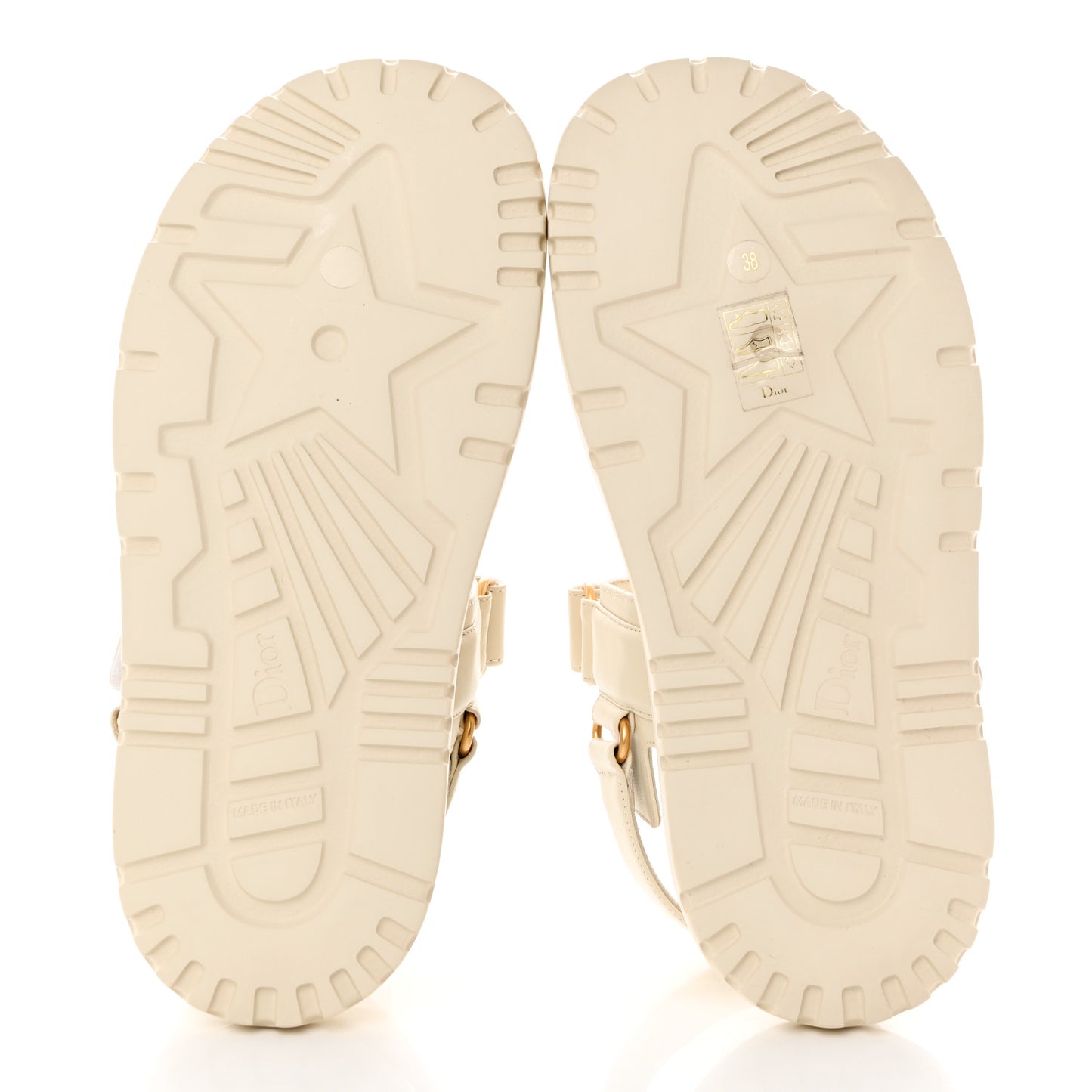 Lambskin Dioract 10mm Sandals 38 Off White