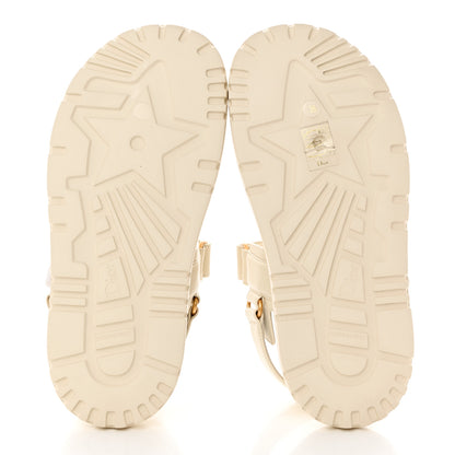 Christian Dior Lambskin Dioract 10mm Sandals 38 Off White 5 of 9