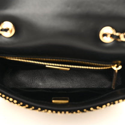 Chanel Velvet Strass Evening Flap Bag Black Gold 5 of 11