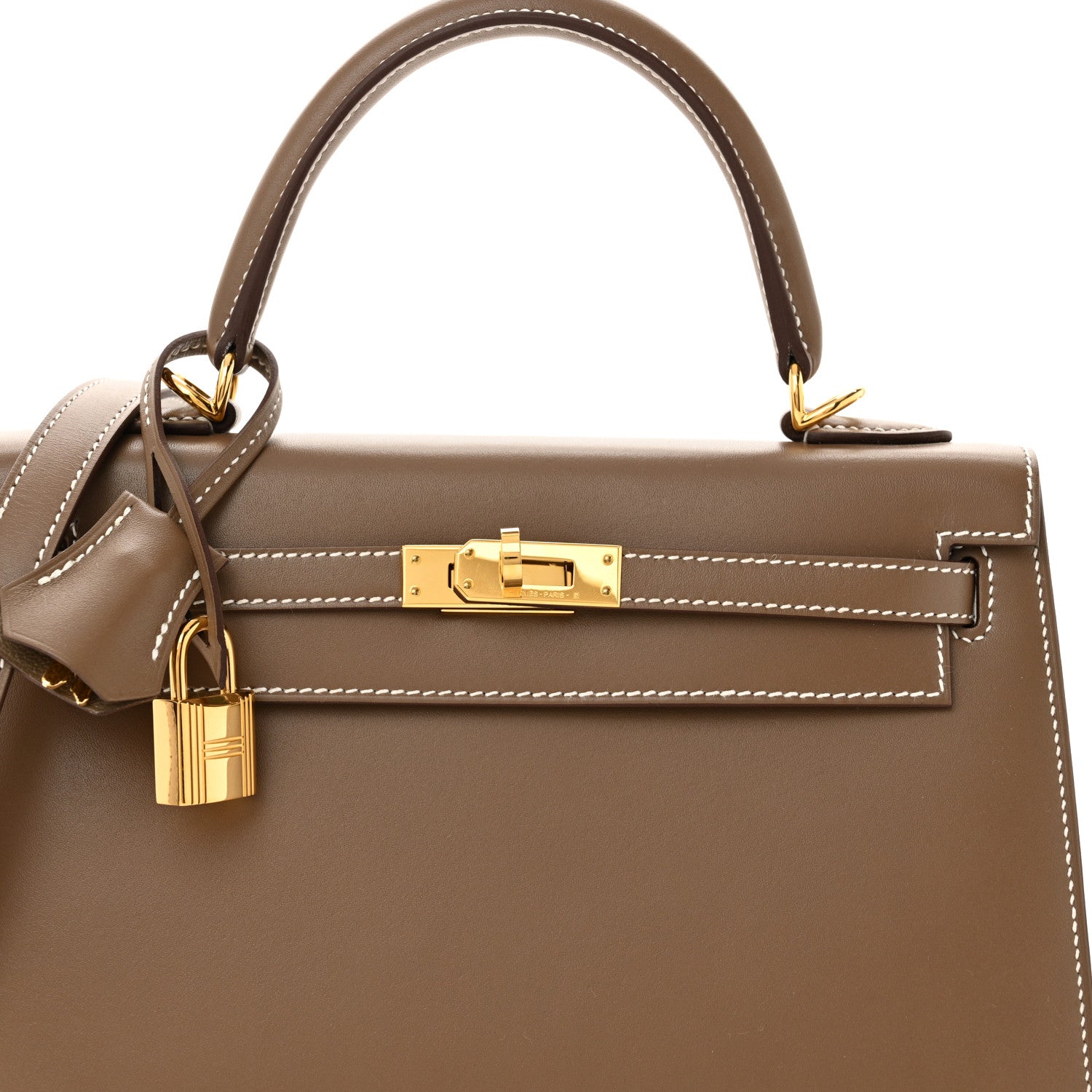 Hermes Tadelakt Kelly Sellier 25 Etoupe 8 of 12